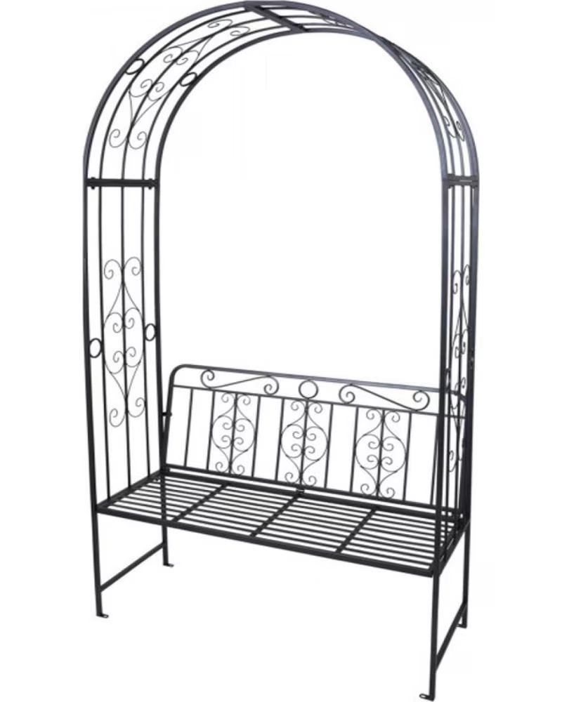 PROGARDEN BANCO DE JARDIM COM ARCO EM FERRO FORJADO MULTICOLOR