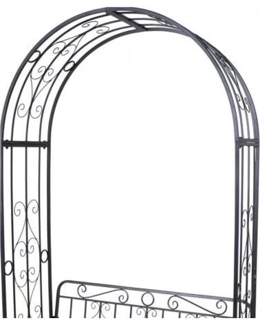 PROGARDEN BANCO DE JARDIM COM ARCO EM FERRO FORJADO MULTICOLOR