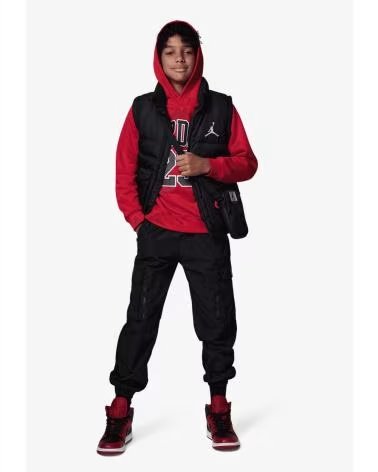 JORDAN SUDADERA CON CAPUCHA EN PARA NINOS ROJO