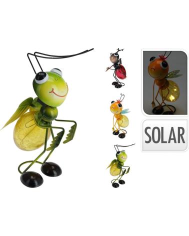 PROGARDEN FIGURA DECORATIVA SOLAR PARA JARDÍN DISEÑO INSECTO MULTICOLOR