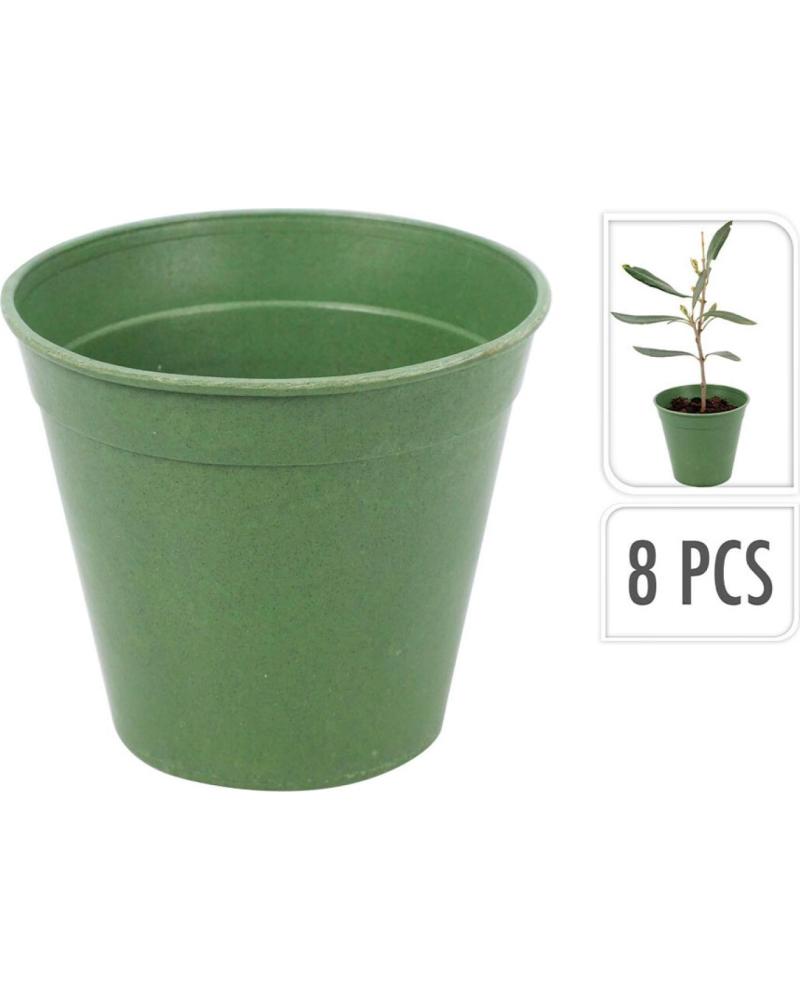 PROGARDEN SET DE 8 MACETAS PROGARDEN VERDE MULTICOLOR
