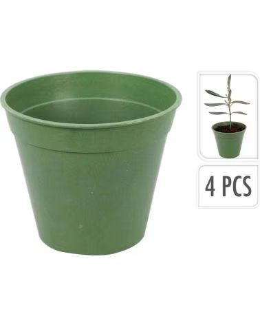 PROGARDEN CONJUNTO DE 4 VASOS DE PLÁSTICO PARA JARDINAGEM E CASA MULTICOLOR