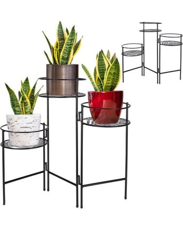 PROGARDEN SOPORTE PARA PLANTAS DE TRES NIVELES ESTRUCTURA METÁLICA PLEGABLE MULTICOLOR