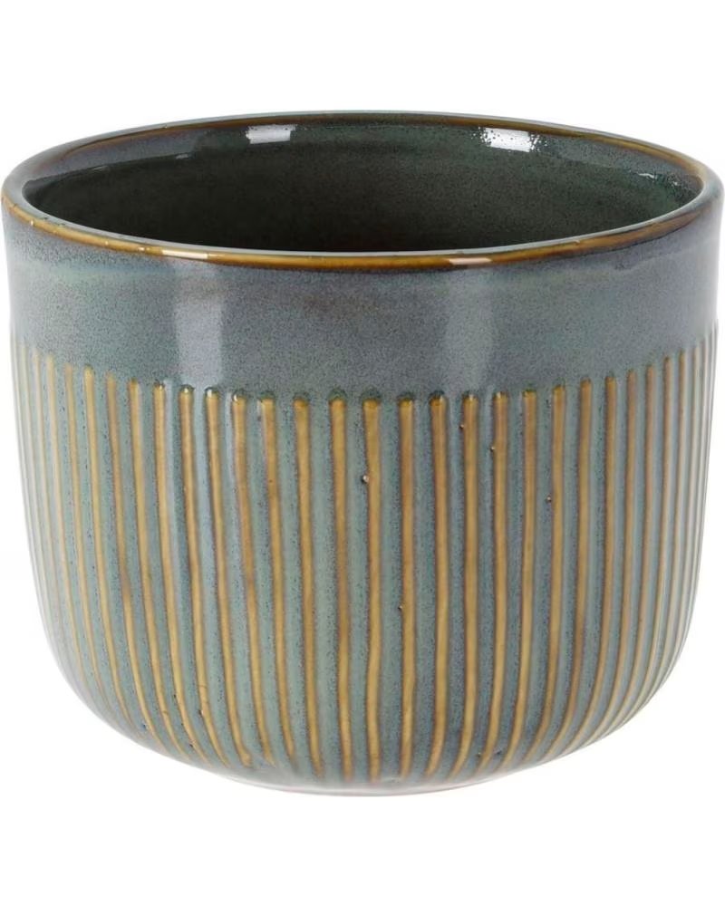 PROGARDEN VASO DE CERÂMICA ESTRIADO BICOLOR MULTICOLOR
