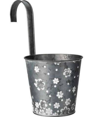 PROGARDEN MACETERO COLGANTE METÁLICO ESTAMPADO FLORAL MULTICOLOR