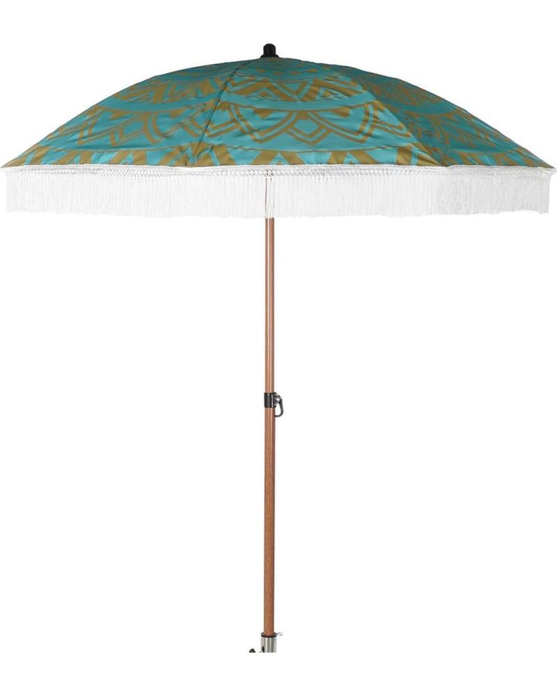 PROGARDEN SOMBRILLA DE JARDÍN CON MÁSTIL DE MADERA MULTICOLOR
