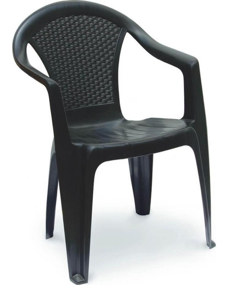 PROGARDEN SILLA DE RESINA CON REPOSABRAZOS PARA EXTERIOR MULTICOLOR