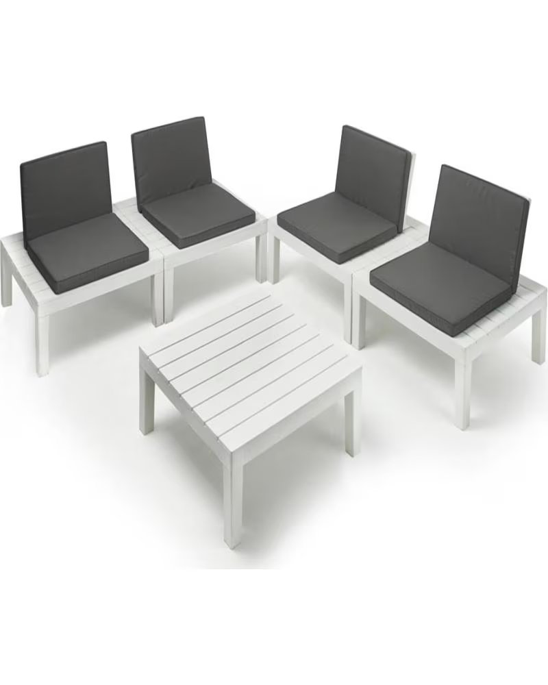 PROGARDEN PROGARDEN GARTENMÖBEL-SET MIT TISCH UND STÜHLEN AUS KUNSTHARZ MULTICOLOR
