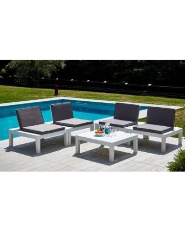 PROGARDEN PROGARDEN GARTENMÖBEL-SET MIT TISCH UND STÜHLEN AUS KUNSTHARZ MULTICOLOR