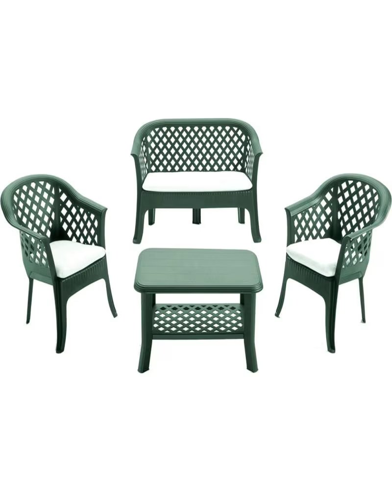 PROGARDEN SET DE MUEBLES DE JARDÍN PROGARDEN, CONJUNTO DE EXTERIOR EN RESINA MULTICOLOR