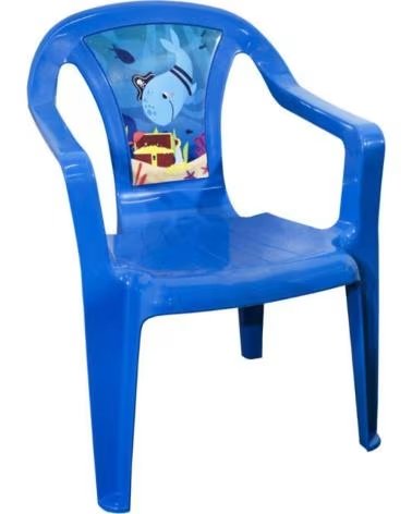 PROGARDEN CHAISE ENFANT POUR EXTÉRIEUR AVEC DOSSIER DÉCORÉ MULTICOLOR