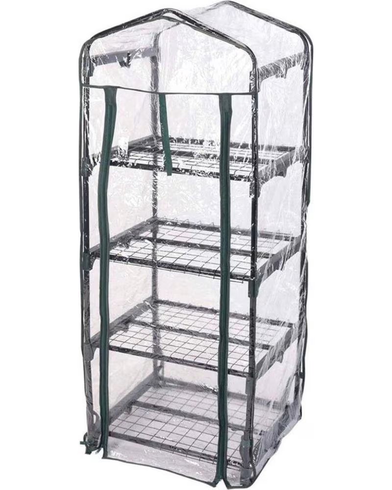 PROGARDEN SERRE VERTICALE 4 NIVEAUX AVEC HOUSSE TRANSPARENTE MULTICOLOR