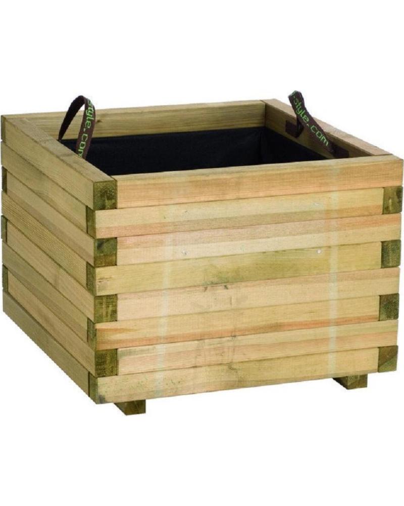CERLAND MACETERO CUADRADO CERLAND MADERA TRATADA CON ASAS MULTICOLOR