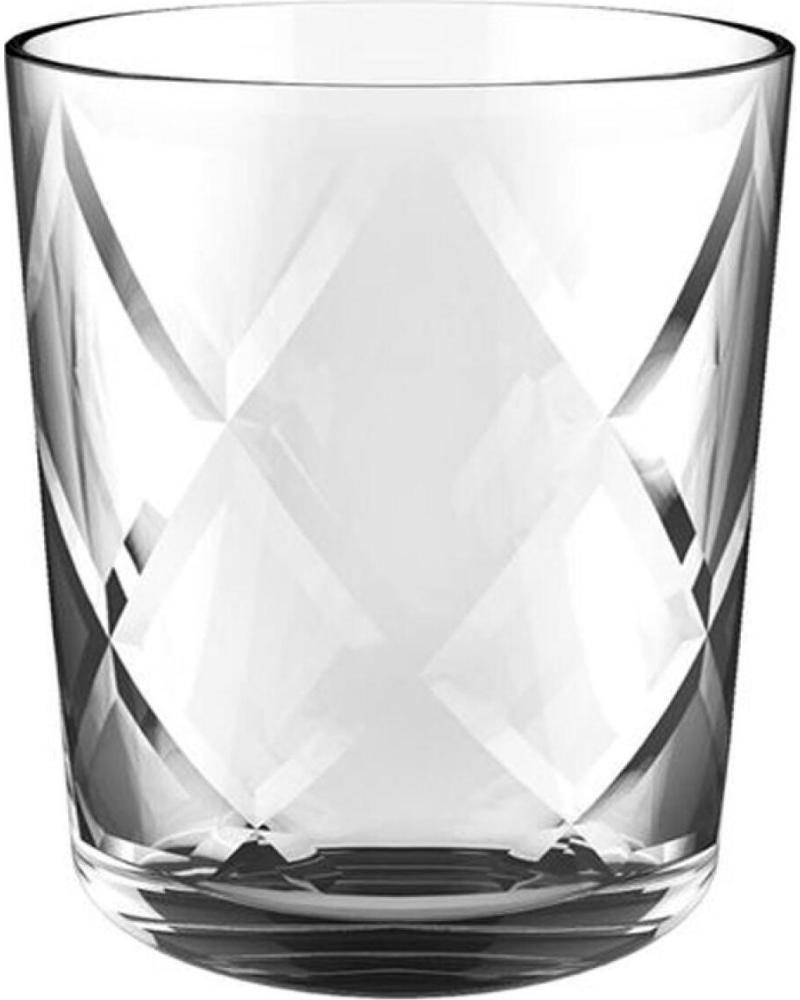 QUID VASO DE CRISTAL CON RELIEVE GEOMÉTRICO MULTICOLOR