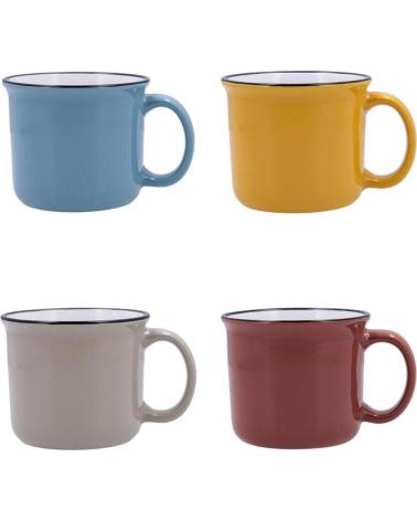 QUID SET DE TAZAS MULTICOLORES ESTILO VINTAGE MULTICOLOR