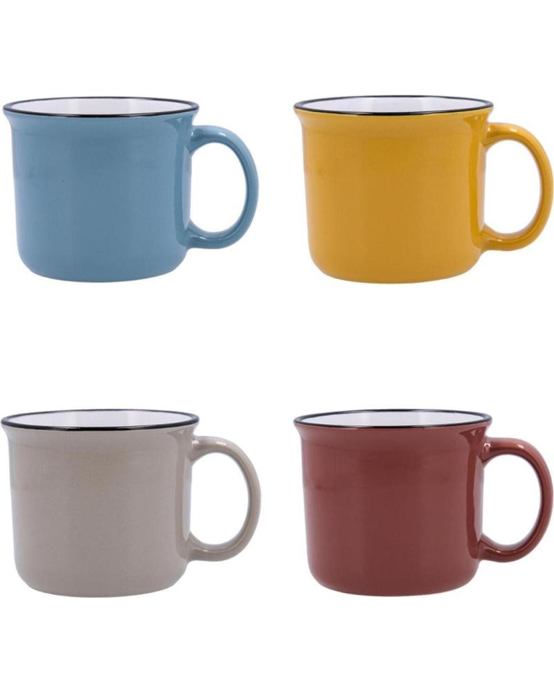 QUID SET DE TAZAS MULTICOLORES ESTILO VINTAGE MULTICOLOR
