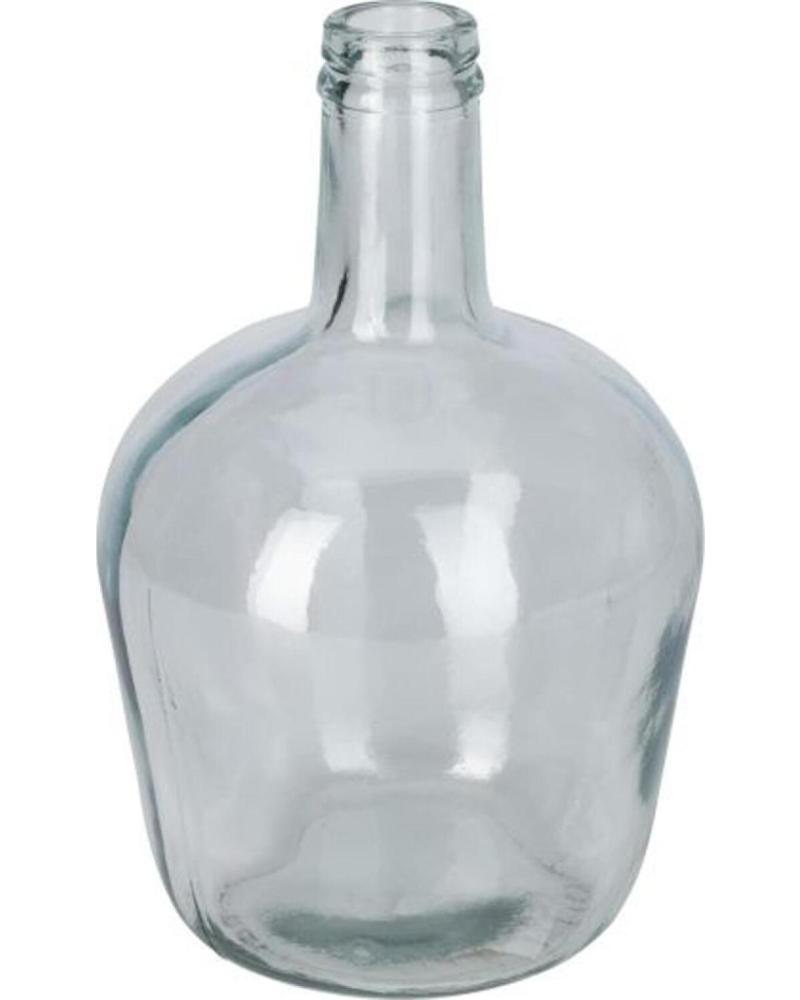 PROGARDEN BOTELLA DECORATIVA ESTILO DAMAJUANA EN VIDRIO TRANSPARENTE MULTICOLOR