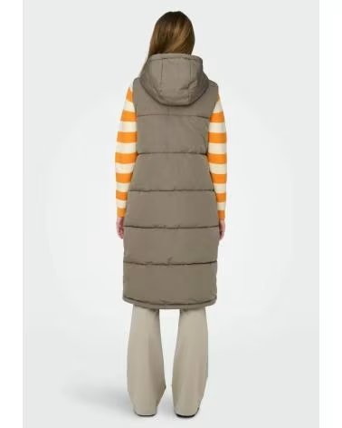 ONLY GILET LUNGO TRAPUNTATO ALINA 15241995 VERDE