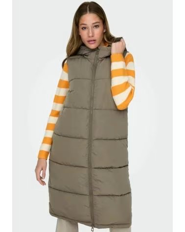 ONLY GILET LUNGO TRAPUNTATO ALINA 15241995 VERDE