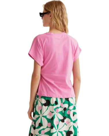 COMPAIA FANTASTICA CAMISETA MANGA CORTA CON DETALLE DE NUDO LATERAL ROSA