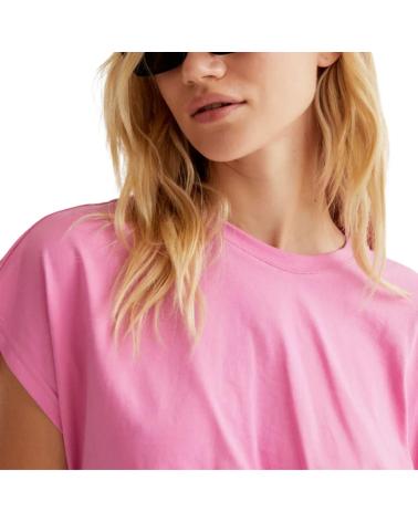 COMPAIA FANTASTICA CAMISETA MANGA CORTA CON DETALLE DE NUDO LATERAL ROSA