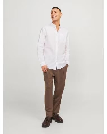 CAMICIA OXFORD JACK AND JONES UOMO BIANCO BLANCO