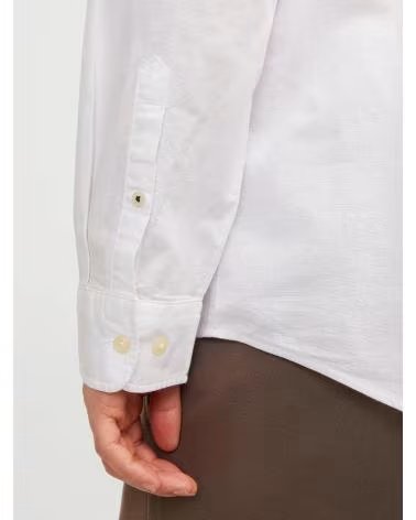 CAMICIA OXFORD JACK AND JONES UOMO BIANCO BLANCO