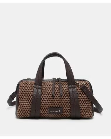 PEPE MOLL BOLSO BOWLING REJILLA MARRON — 261300 MARRóN