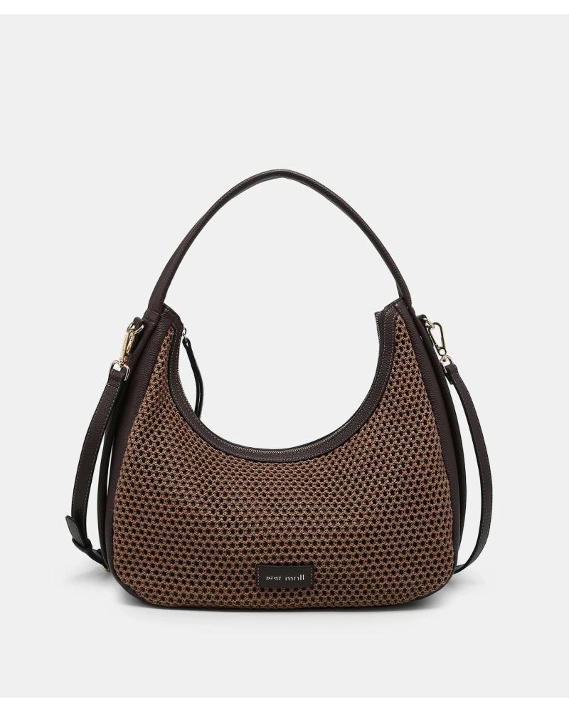 PEPE MOLL BOLSO HOBO REJILLA MARRON — 261302 MARRóN