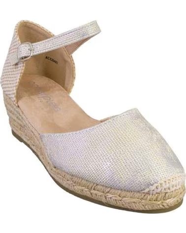 AMARPIES 26483 ALPARGATAS DE MUJER PLATA