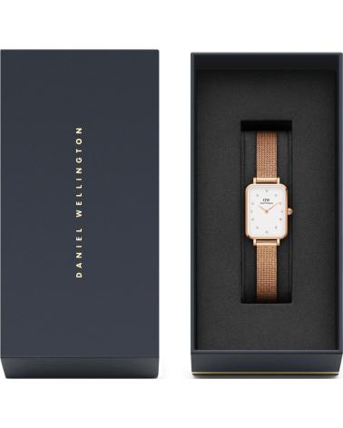 DANIEL WELLINGTON RELOJ DANIEL WELLINGTON DW00100527 DE CAJA RECTANGULAR CON CORREA DE MALLA ROSA