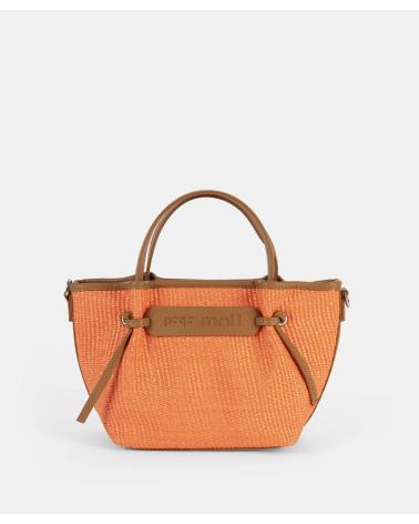 PEPE MOLL BOLSO MANO RAFIA CON BANDOLERA — 261310 NARANJA
