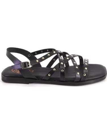 PORRONET SANDALIAS PLANAS 3223 CON TACHUELAS NEGRO
