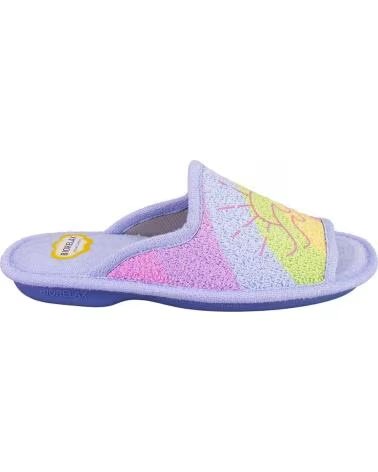 COSDAM ZAPATILLAS DE CASA ABIERTAS CON DISEÑO DE SOL BORDADO AZUL CELESTE