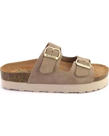 AUTENTI AUTENTI 11097 MULES IN CAMOSCIO TAUPE