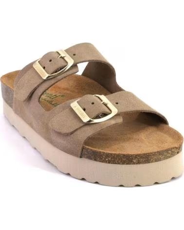 AUTENTI AUTENTI 11097 MULES IN CAMOSCIO TAUPE