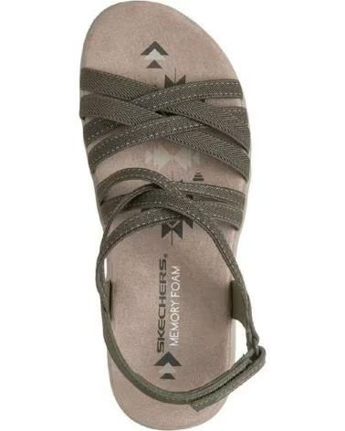 SKECHERS SANDALI SPORTIVI CON CINTURINI INTRECCIATI KAKI