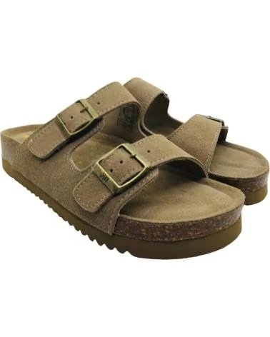 SANDALIA BIO XTI 142552 CON DOBLE HEBILLA AJUSTABLE MARRóN