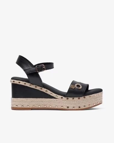 POPA SANDALIAS DE PLATAFORMA 312-1210373-NEGRO-NAPA-CB48801-002 EN NEGRO PARA MUJER NEGRO NAPA CB48801 002