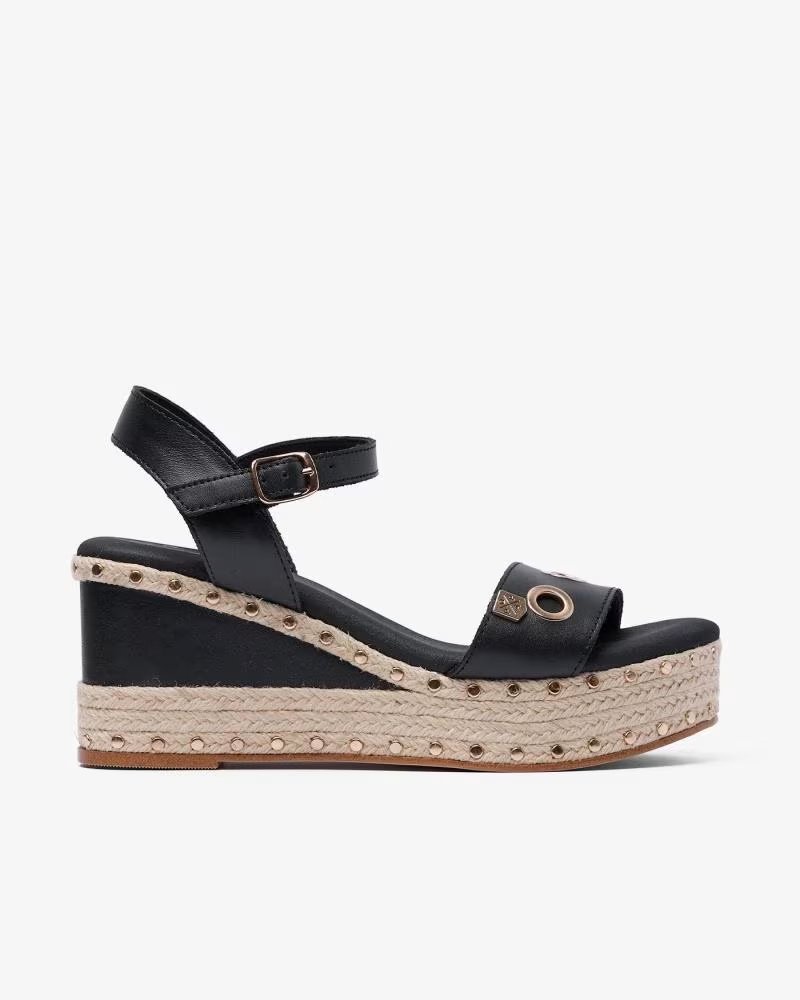 POPA SANDALIAS DE PLATAFORMA 312-1210373-NEGRO-NAPA-CB48801-002 EN NEGRO PARA MUJER NEGRO NAPA CB48801 002