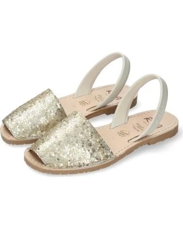RIA MENORCA FLAT SANDALS WOMEN 21224 GOLD PLATINUM REF 1171237 ORO-PLATINO