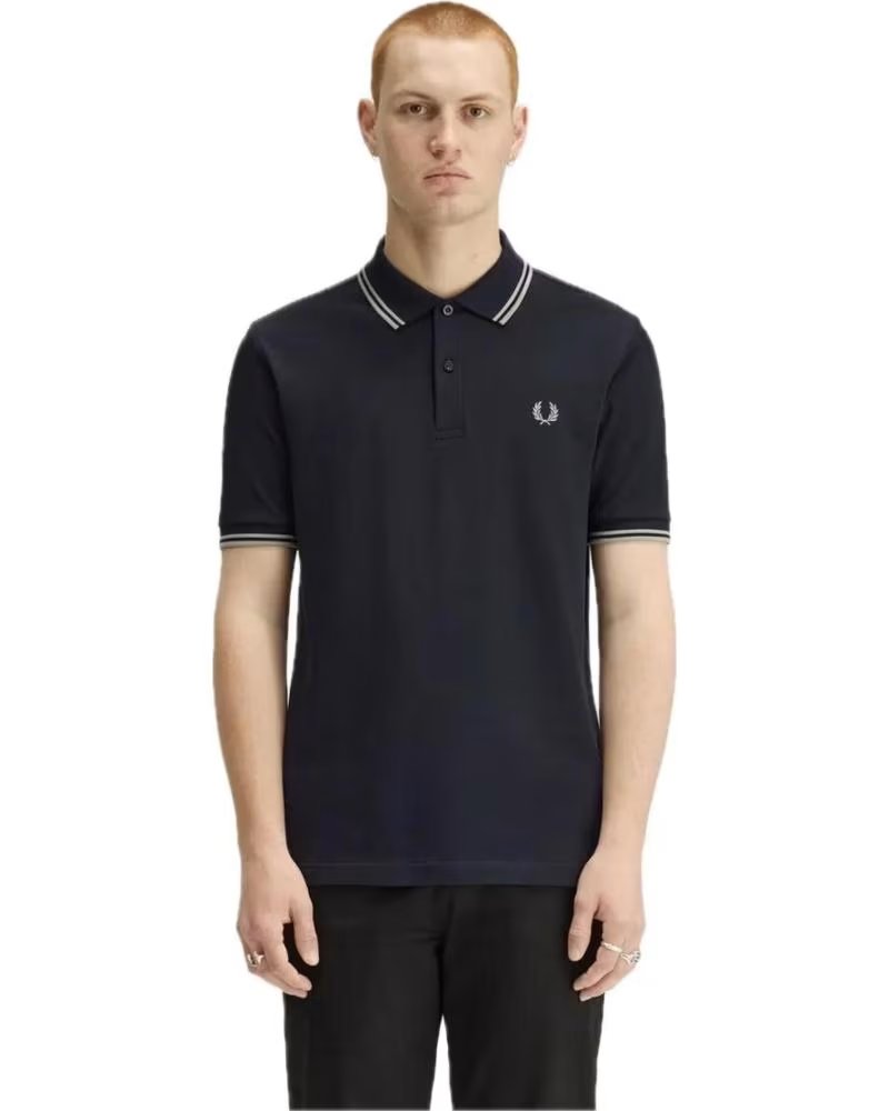 FRED PERRY Polo De Manga Corta M3600 en negro para hombre AZUL MARINO-ALGA MARINA