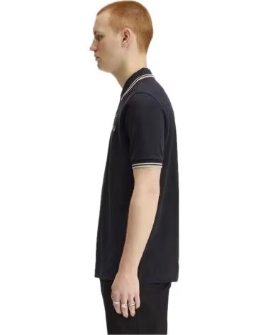 FRED PERRY Polo De Manga Corta M3600 en negro para hombre AZUL MARINO-ALGA MARINA