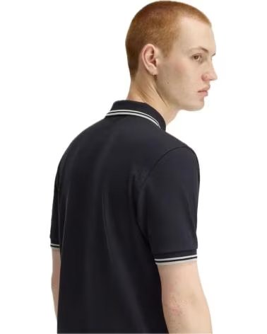 FRED PERRY Polo De Manga Corta M3600 en negro para hombre AZUL MARINO-ALGA MARINA