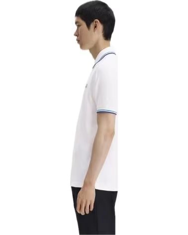FRED PERRY POLO FRED PERRY M3600 CON DETALLE EN CUELLO Y MANGAS BLANCO