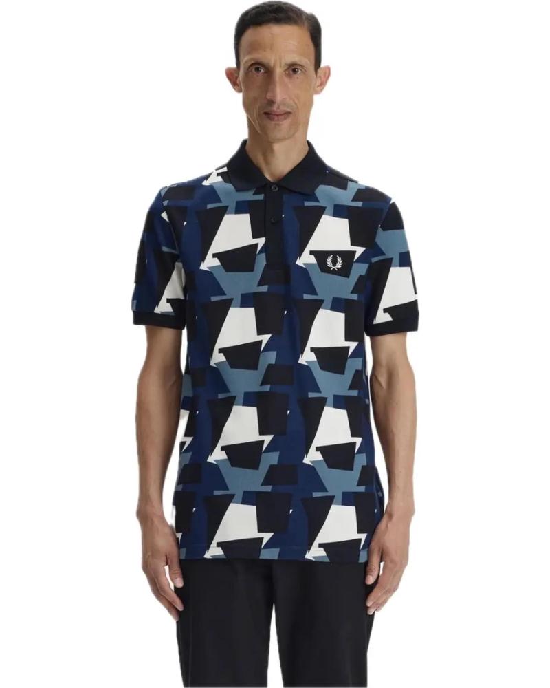 FRED PERRY POLO FRED PERRY M2660 ESTAMPADO GEOMÉTRICO BEIGE