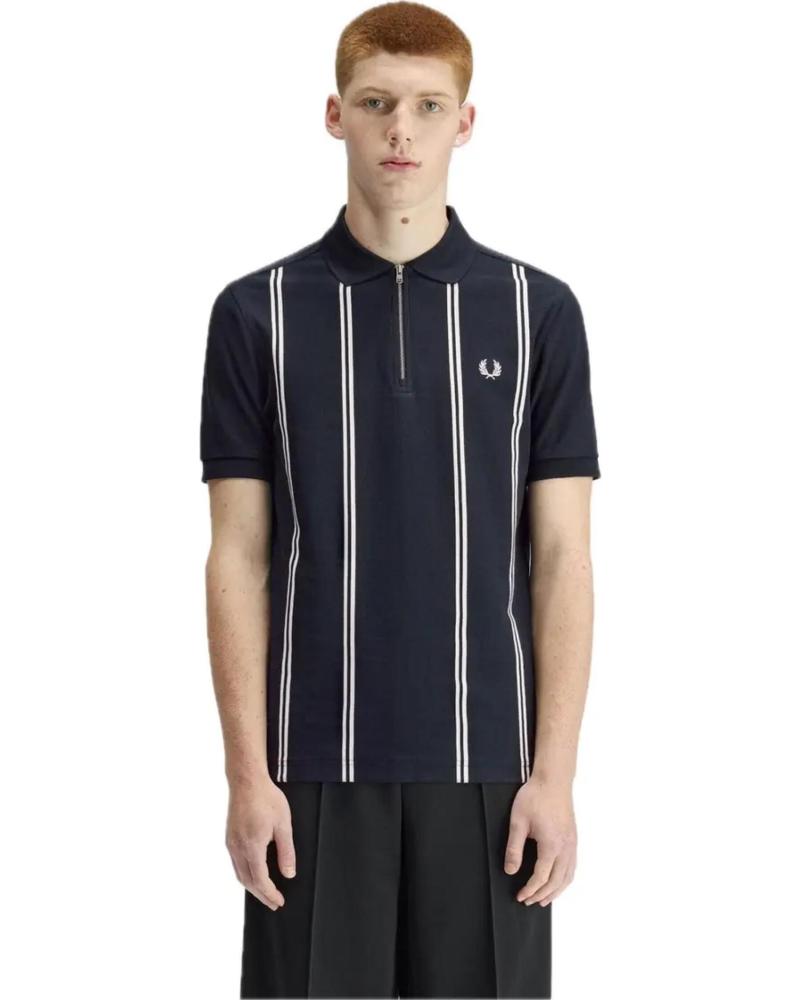 FRED PERRY POLO FRED PERRY M2419 CON RAYAS VERTICALES AZUL