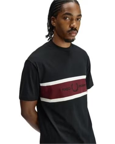 FRED PERRY CAMISETA DE MANGA CORTA M2405 EN PARA HOMBRE NEGRO
