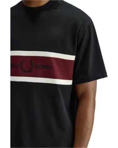FRED PERRY CAMISETA DE MANGA CORTA M2405 EN PARA HOMBRE NEGRO