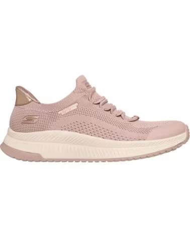 SKECHERS ZAPATILLAS BOBS SQUAD 4 - DIRE STEP EN ROSA PARA MUJER BLUSH ENGINEERED KNIT